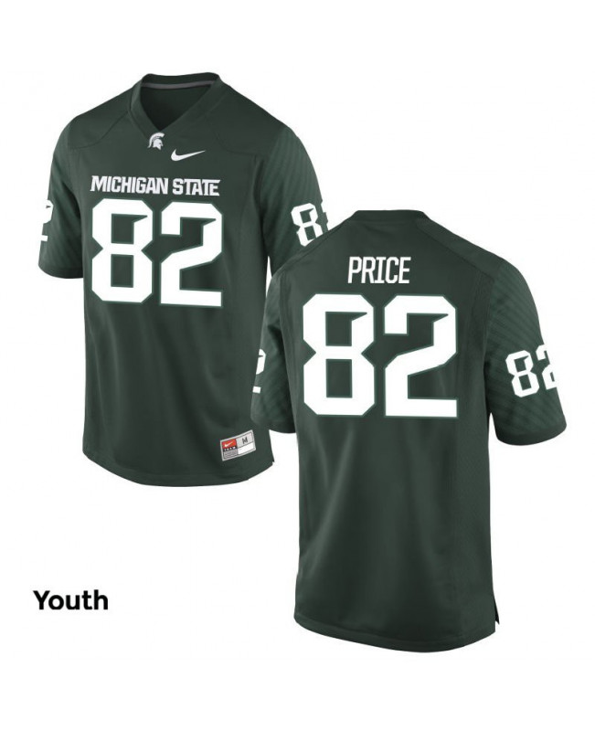 Youth Michigan State Spartans #82 Josiah Price NCAA Nike Authentic Green College Stitched Football Jersey JU41J18QE